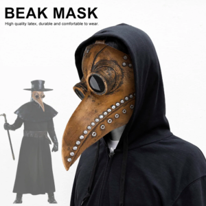 Plague Doctor Mask Black Beak Mask for Halloween Cosplay - Clothing, Menswear