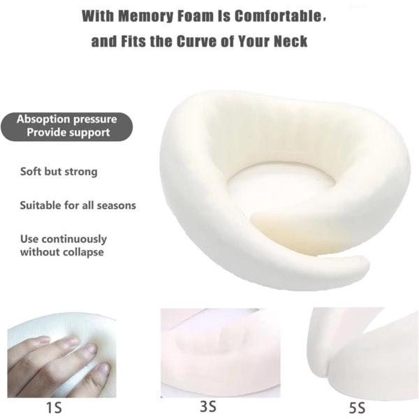 Travel Pillow, Travel Neck Pillow Memory Foam Travel Pillow 2024 New Travel Pillow Suitable for Travel, Airplanes, Cars and Offices
