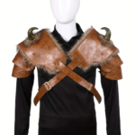 Vintage Renaissance Exquisite Armor with Horn for Men's Halloween Christmas Cosplay Costume Props