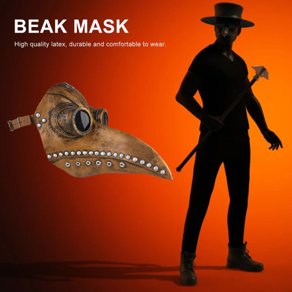 Plague Doctor Mask Black Beak Mask for Halloween Cosplay - Clothing, Menswear