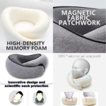 Travel Pillow, Travel Neck Pillow Memory Foam Travel Pillow 2024 New Travel Pillow Suitable for Travel, Airplanes, Cars and Offices