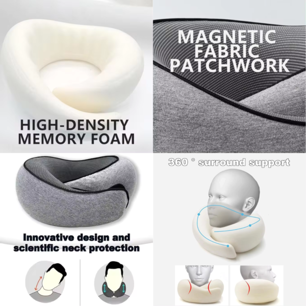 Travel Pillow, Travel Neck Pillow Memory Foam Travel Pillow 2024 New Travel Pillow Suitable for Travel, Airplanes, Cars and Offices