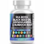 Sea Moss 3000mg Black Seed Oil 2000mg Ashwagandha 1000mg Turmeric 1000mg Bladderwrack 1000mg Burdock 1000mg & Vitamin C Vitamin D3
