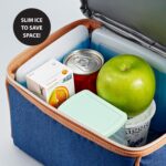 4 Pack Slim Ice Packs, Quick Freeze Space Saving Reusable Ice Packs for Lunch Boxes or Coolers, Multi Colored