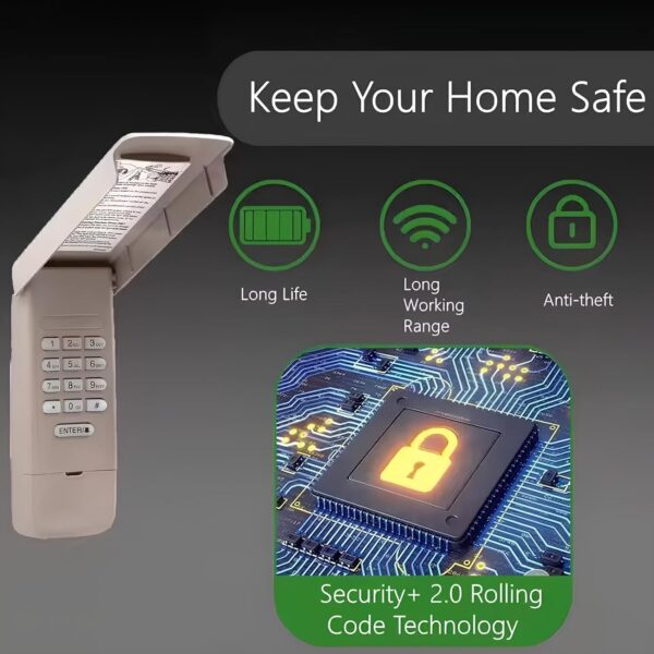 Universal Garage Door Opener Keypad Compatible with Liftmaster 877MAX 377LM 977LM Wireless Keypad Gate Control Remote