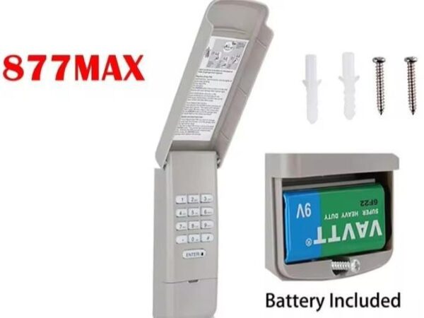 Universal Garage Door Opener Keypad Compatible with Liftmaster 877MAX 377LM 977LM Wireless Keypad Gate Control Remote