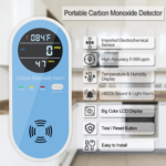 3-in-1 Carbon Monoxide Detector Plug-in with Temperature and Humidity Sensors | Portable CO Gas Alarm with LCD Display, Voice & Light Warning for Home, Travel, RV, and Industrial Use