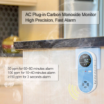3-in-1 Carbon Monoxide Detector Plug-in with Temperature and Humidity Sensors | Portable CO Gas Alarm with LCD Display, Voice & Light Warning for Home, Travel, RV, and Industrial Use