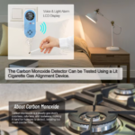 3-in-1 Carbon Monoxide Detector Plug-in with Temperature and Humidity Sensors | Portable CO Gas Alarm with LCD Display, Voice & Light Warning for Home, Travel, RV, and Industrial Use