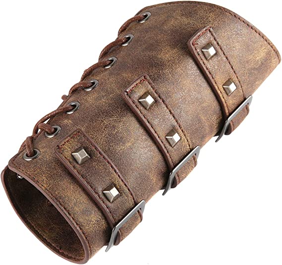 1 Pair Viking Bracers Medieval Leather Bracers Arm