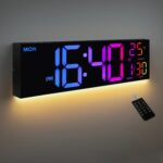 16inch Big Digital LED Clock Wall Mount Large Numbers Timer Date Temperature USA