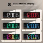 16inch Big Digital LED Clock Wall Mount Large Numbers Timer Date Temperature USA