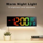 16inch Big Digital LED Clock Wall Mount Large Numbers Timer Date Temperature USA