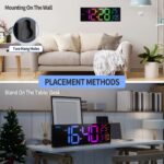 16inch Big Digital LED Clock Wall Mount Large Numbers Timer Date Temperature USA